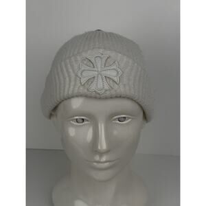 Chrome Hearts Cross Patch Cashmere Knitt Hat with the Silver Button
